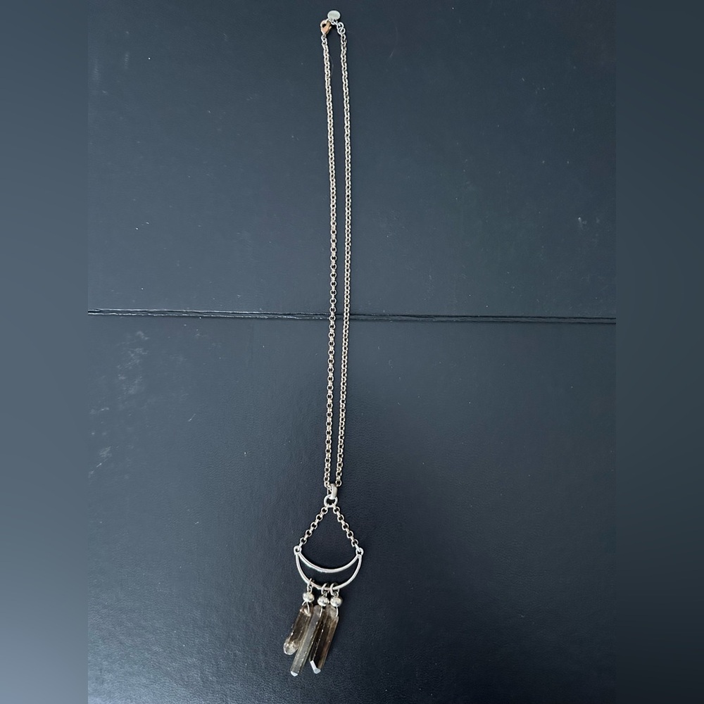 SOULFARI JEWELRY Triple Stone Moon Pendant